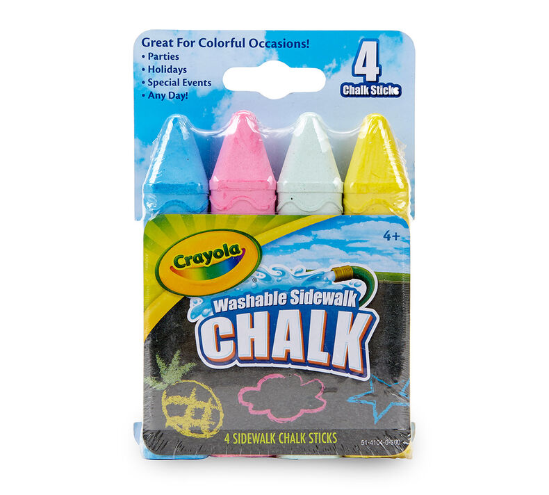 Washable Sidewalk Chalk 4ct