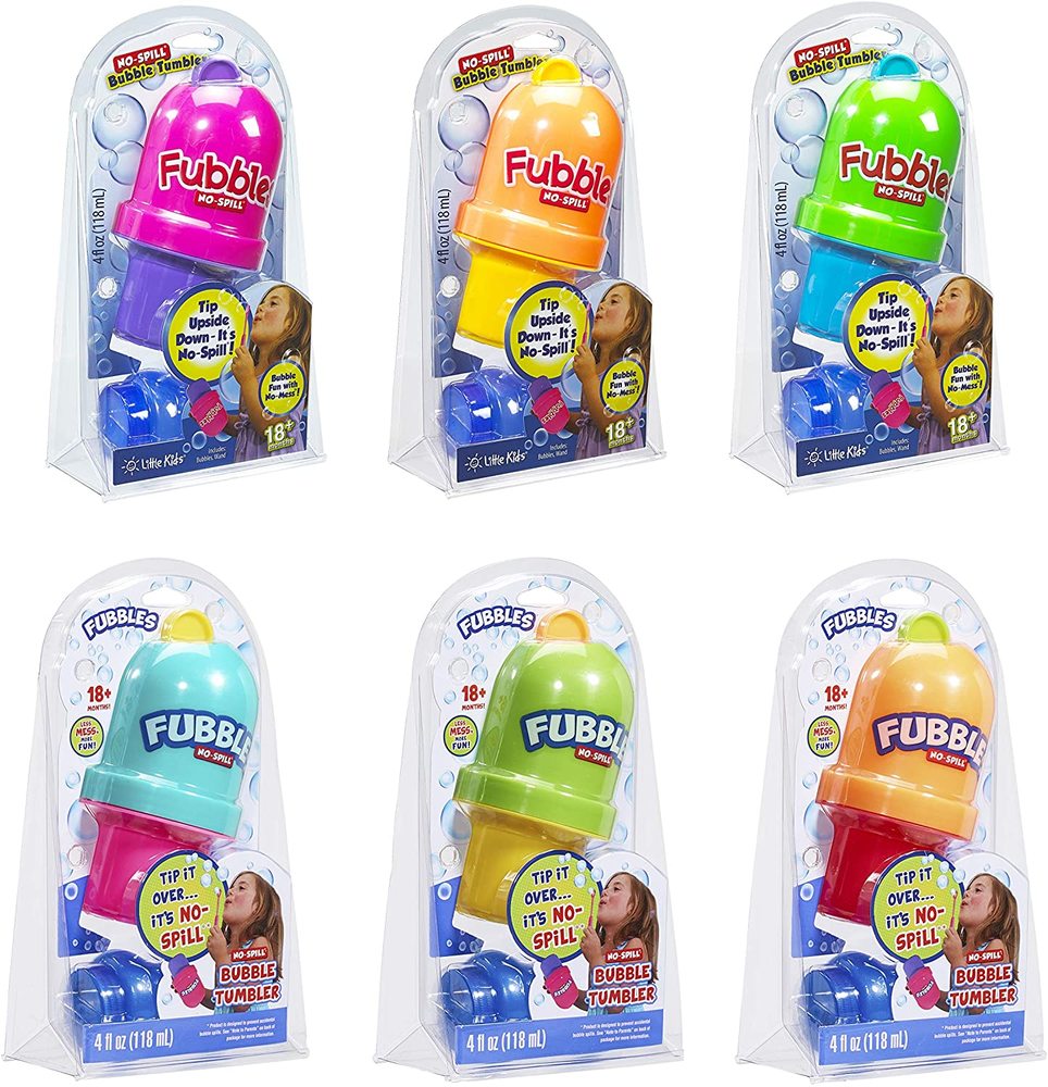 Fubbles No-Spill Bubble Tumbler (Assorted Colors)