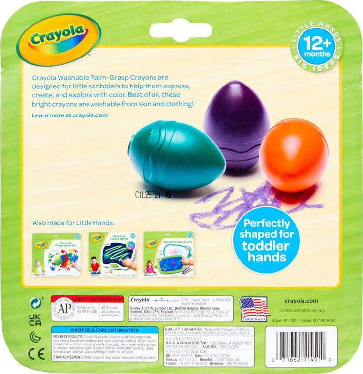 6 Ct. My First Crayola Washable Egg Crayons