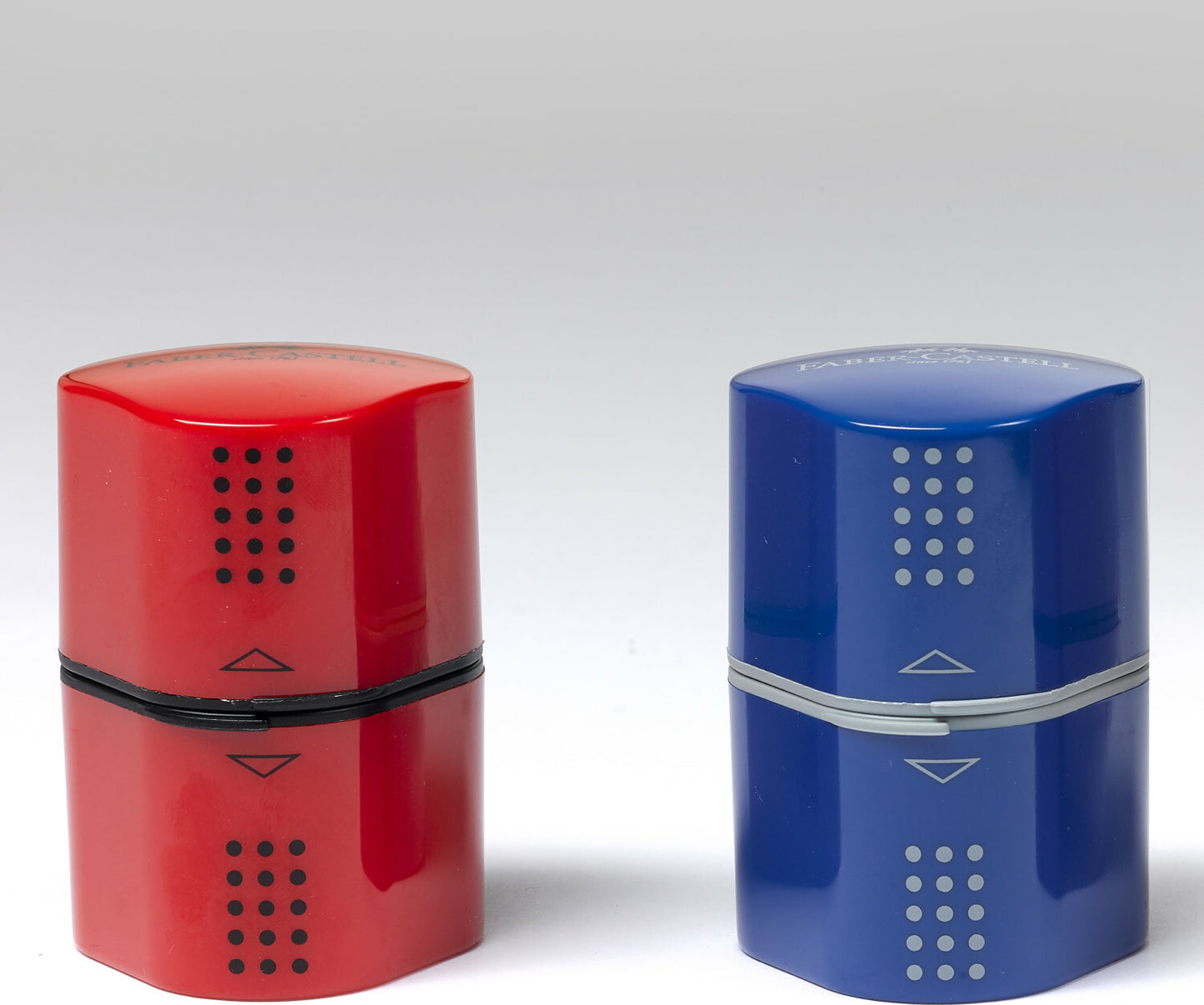 Single GRIP Trio Pencil Sharpener (Carded, blue or red)