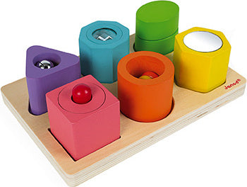 Wood Shapes & Sounds 6-Block Puzzle