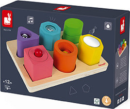 Wood Shapes & Sounds 6-Block Puzzle