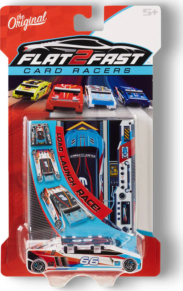 Flat 2 Fast Card Racers (Sky Blue/White)