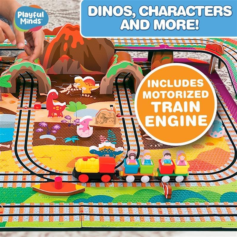 Dino Park Deluxe Train Puzzle Playset