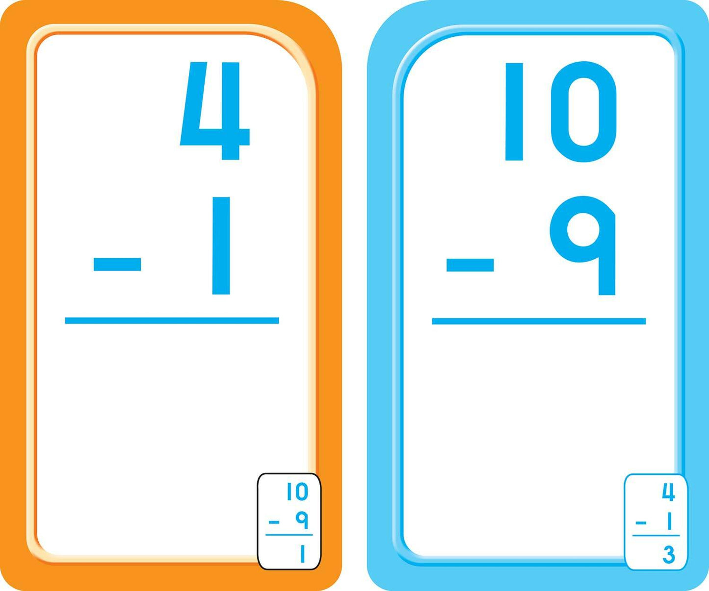 Subtraction 0-12 Flash Cards