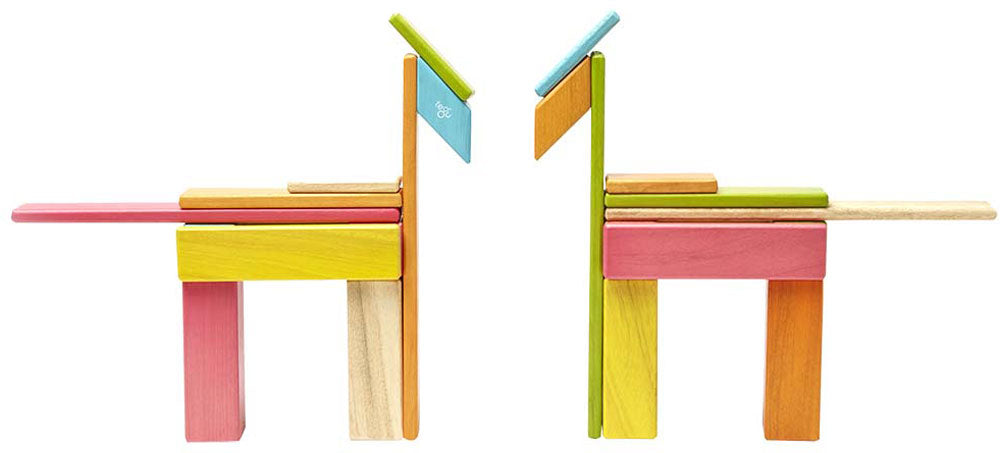 Tegu Magnetic Wooden Blocks Classics 24 Piece Set - Tints