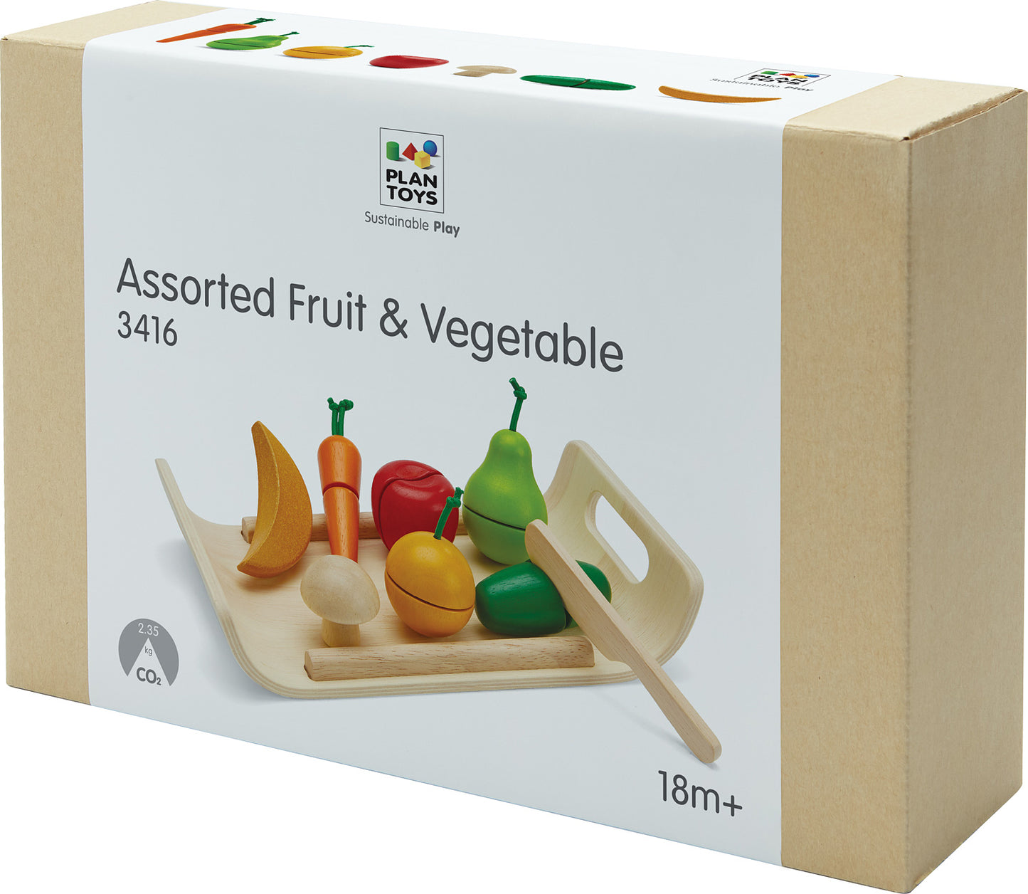 Assorted Wooden Fruit & Vegetables Set