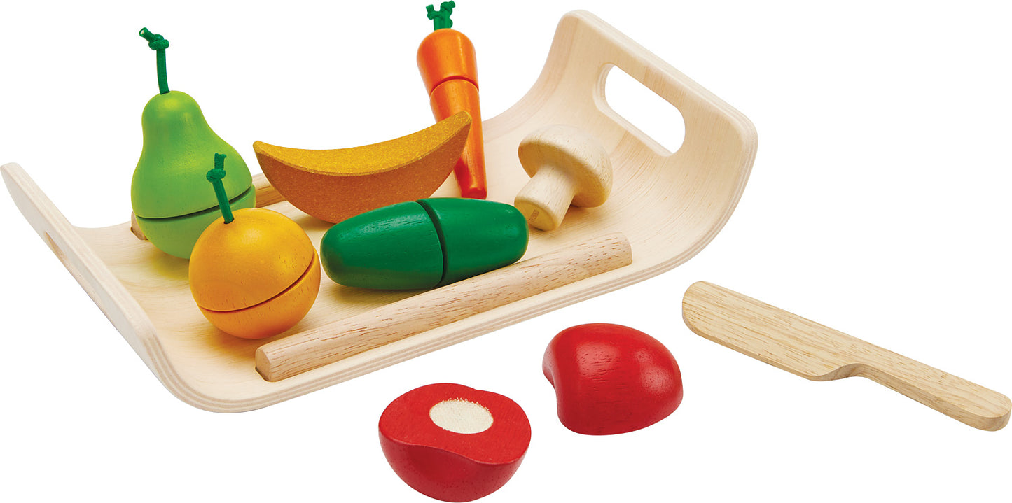 Assorted Wooden Fruit & Vegetables Set