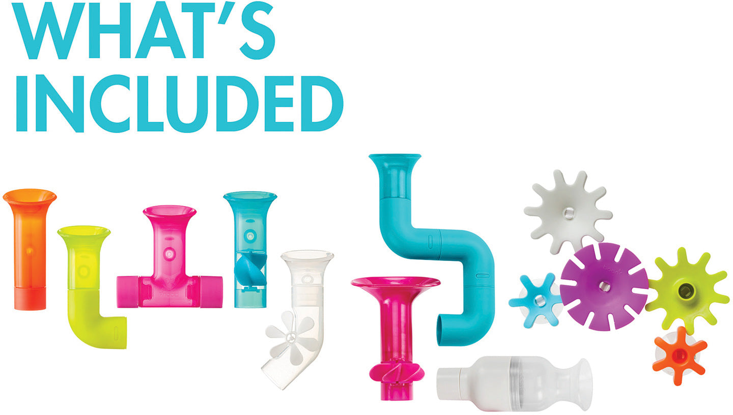 Boon Pipes & Tubes & Cogs Building Bath Toy Bundle