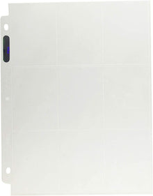 9 Pocket Page for Cards, Single Sheet