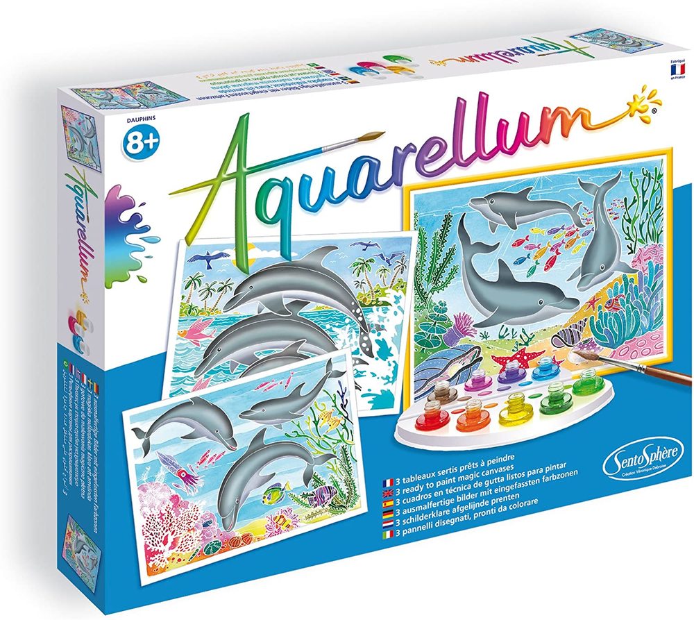 Large Aquarellum Dolphins Paint Set