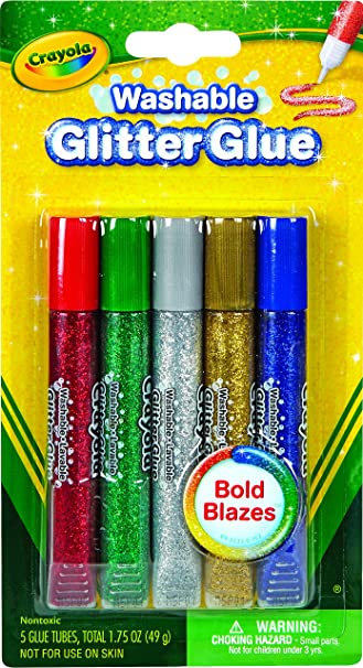 5 ct. Washable Glitter Glue, Blazes