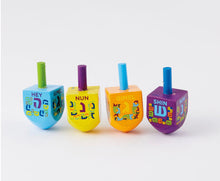 Small Painted Wood Dreidel