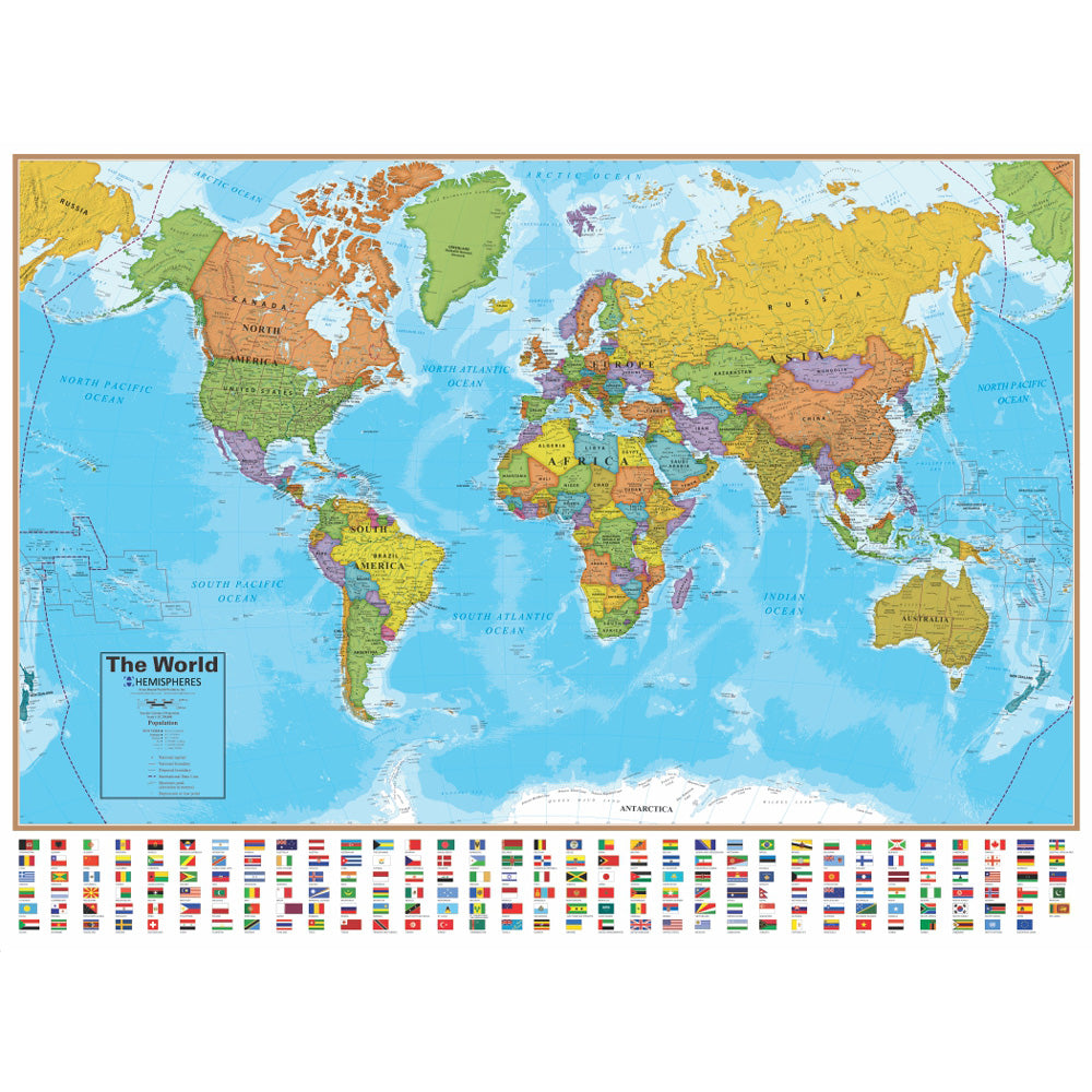 World Wall Map 38x51 (PICKUP/DELIVERY Only)