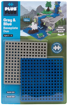 Plus Plus Baseplate Duo Gray and Blue