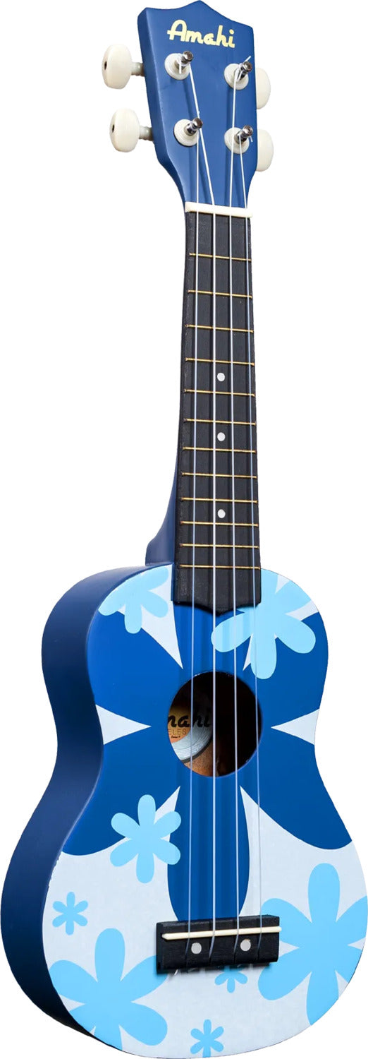 Blue Flower Soprano Ukulele