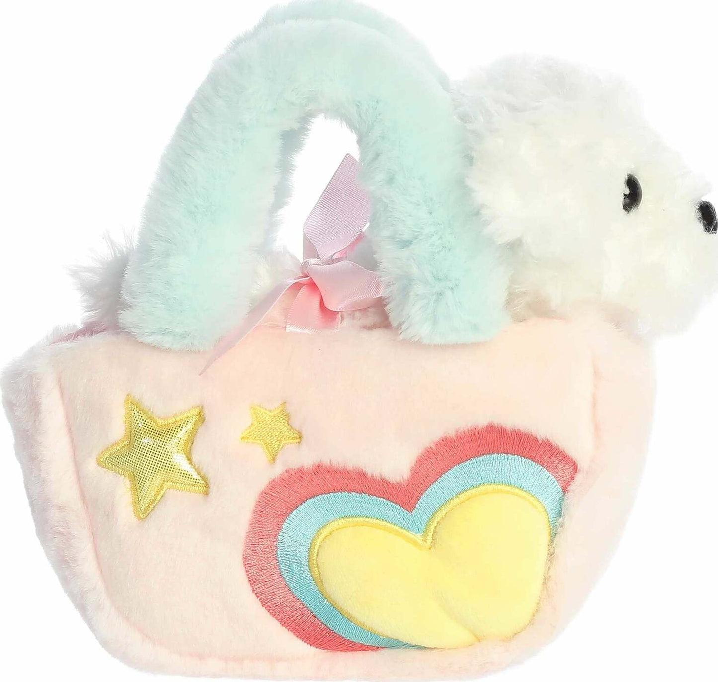 Fancy Pals - 7.5" Pastel Heart w/ Bichon Puppy