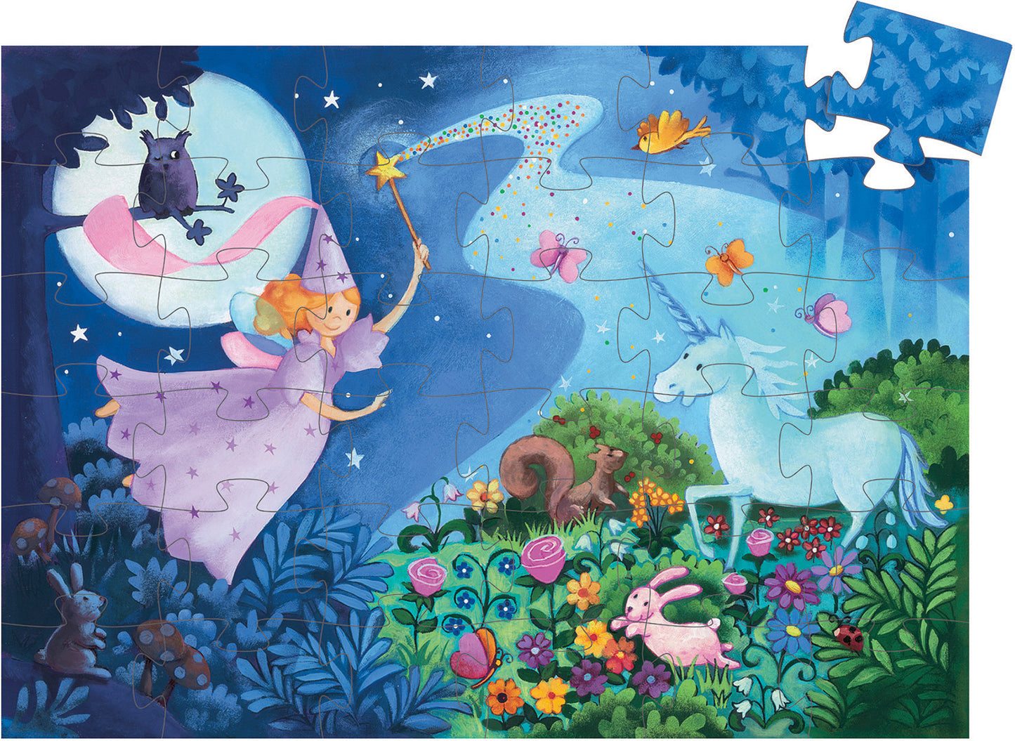 The Fairy And The Unicorn 36pcs Silhouette Puzzle