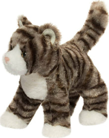 Zigby Gray Stripe Cat 8"