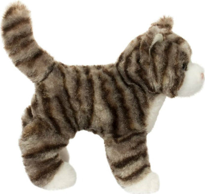 Zigby Gray Stripe Cat 8"
