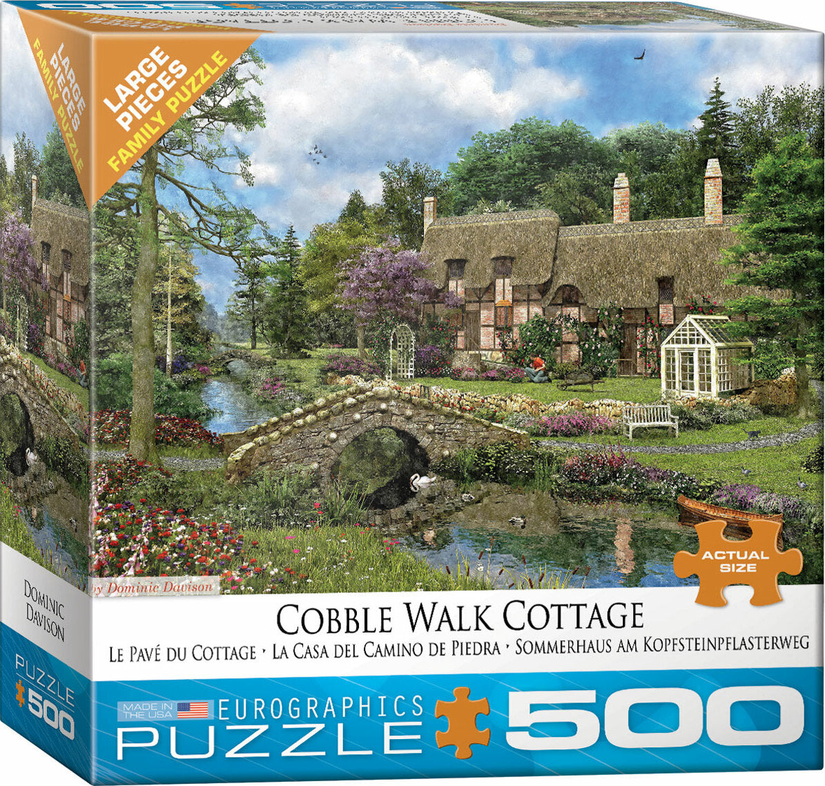 Cobble Walk Cottage 500pc Puzzle Large Pieces