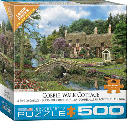 Cobble Walk Cottage 500pc Puzzle Large Pieces