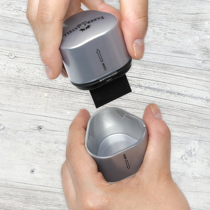 Single GRIP Trio Pencil Sharpener (Carded, blue or red)