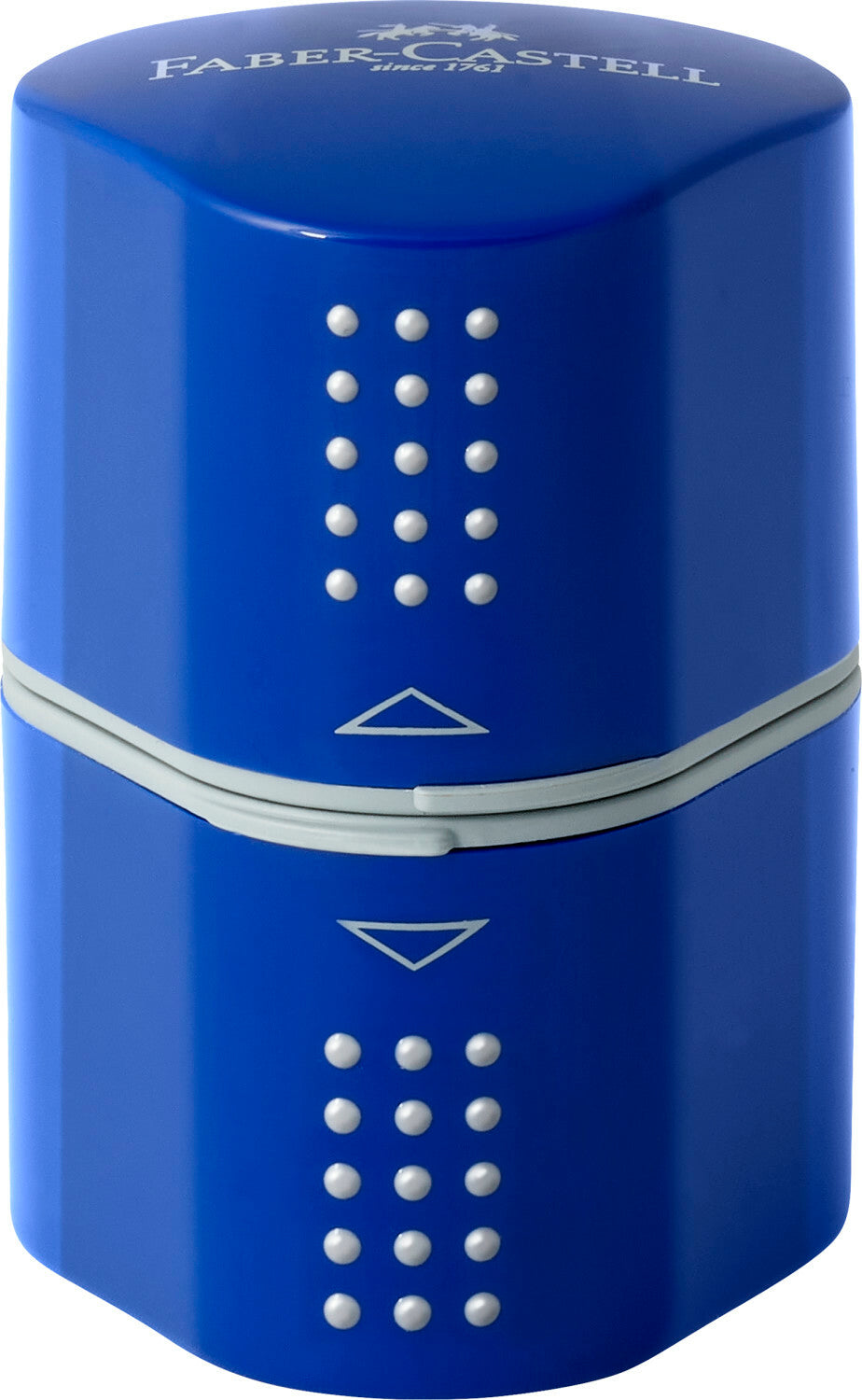 Single GRIP Trio Pencil Sharpener (Carded, blue or red)