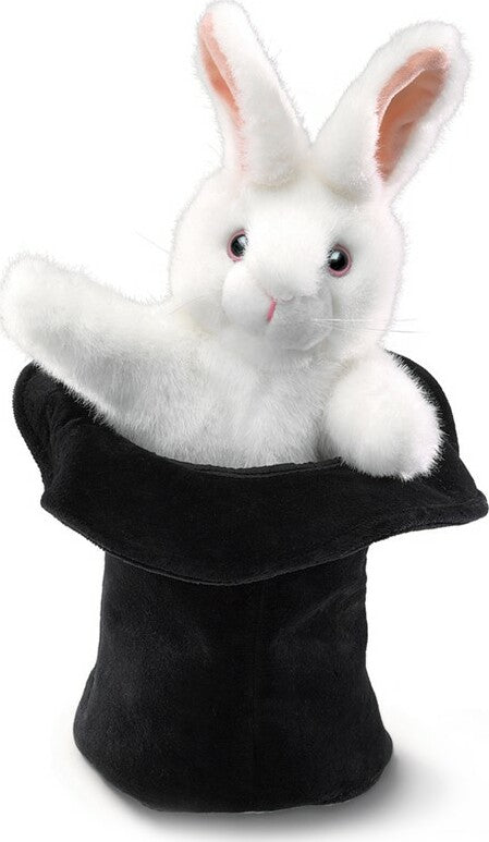 Rabbit In Hat Hand Puppet