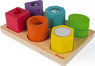 Wood Shapes & Sounds 6-Block Puzzle