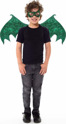 Green Dragon Wings & Mask Set