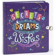 Secrets, Dreams and Wishes Glow in the Dark Lock and Key Diary