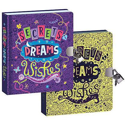 Secrets, Dreams and Wishes Glow in the Dark Lock and Key Diary