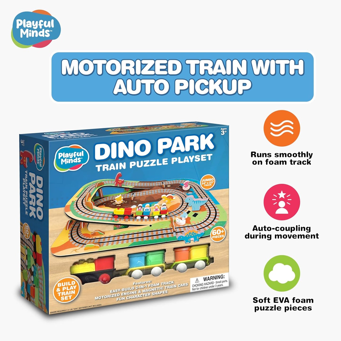 Dino Park Train Puzzle Playset