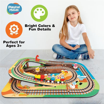 Dino Park Train Puzzle Playset