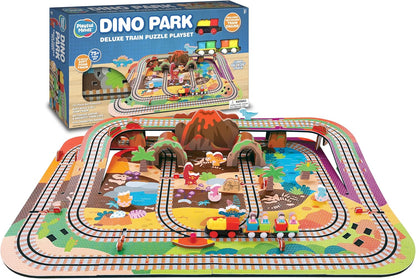 Dino Park Deluxe Train Puzzle Playset