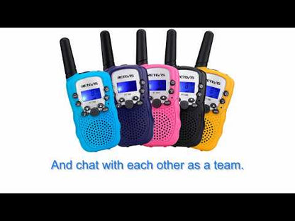 Retevis RT388 2 pcs Kids Walkie Talkies with Flashlight - Pink