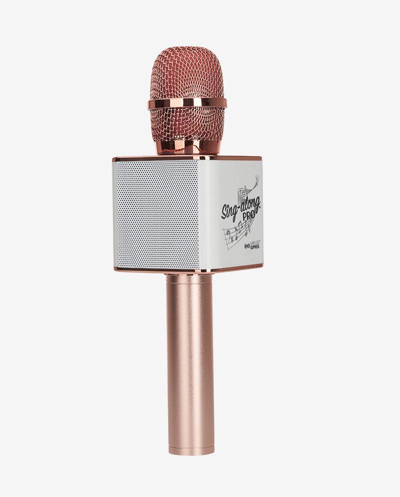 Sing-along PRO Rose Gold Karaoke Microphone & Bluetooth Speaker