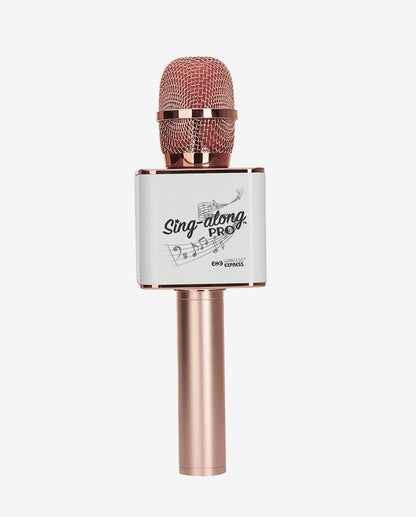 Sing-along PRO Rose Gold Karaoke Microphone & Bluetooth Speaker