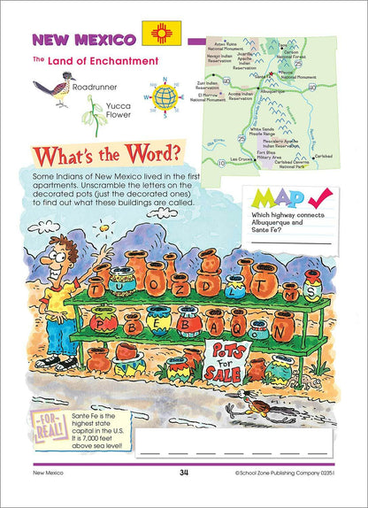 Travel the Great States Workbook