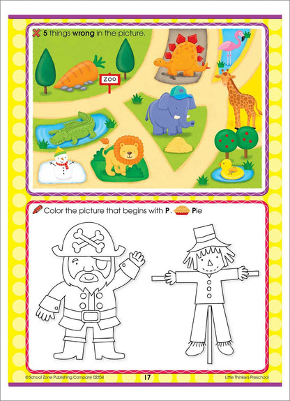 Little Thinkers Preschool Deluxe Edition Workbook