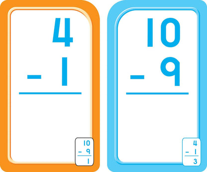 Subtraction 0-12 Flash Cards