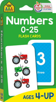 Numbers 0-25 Flash Cards