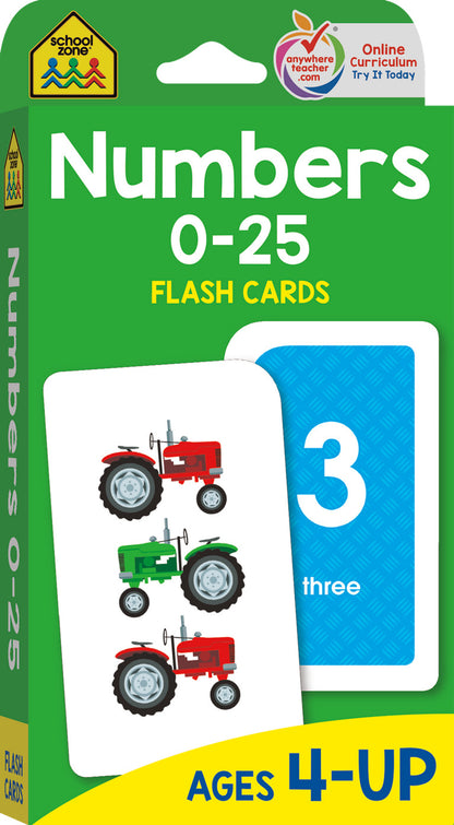 Numbers 0-25 Flash Cards