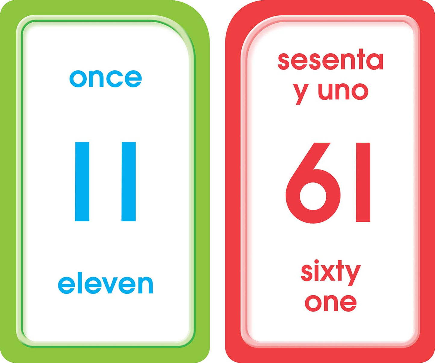 Bilingual Numbers 1-100 Flash Cards