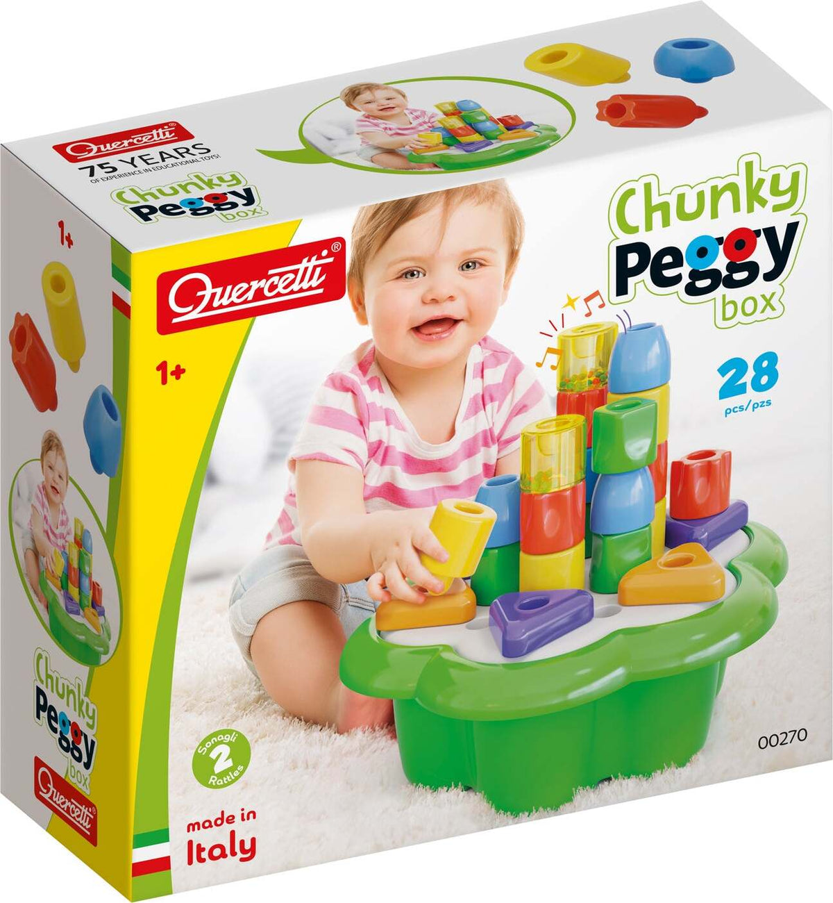 Quercetti Chunky Peggy Box 28 pcs