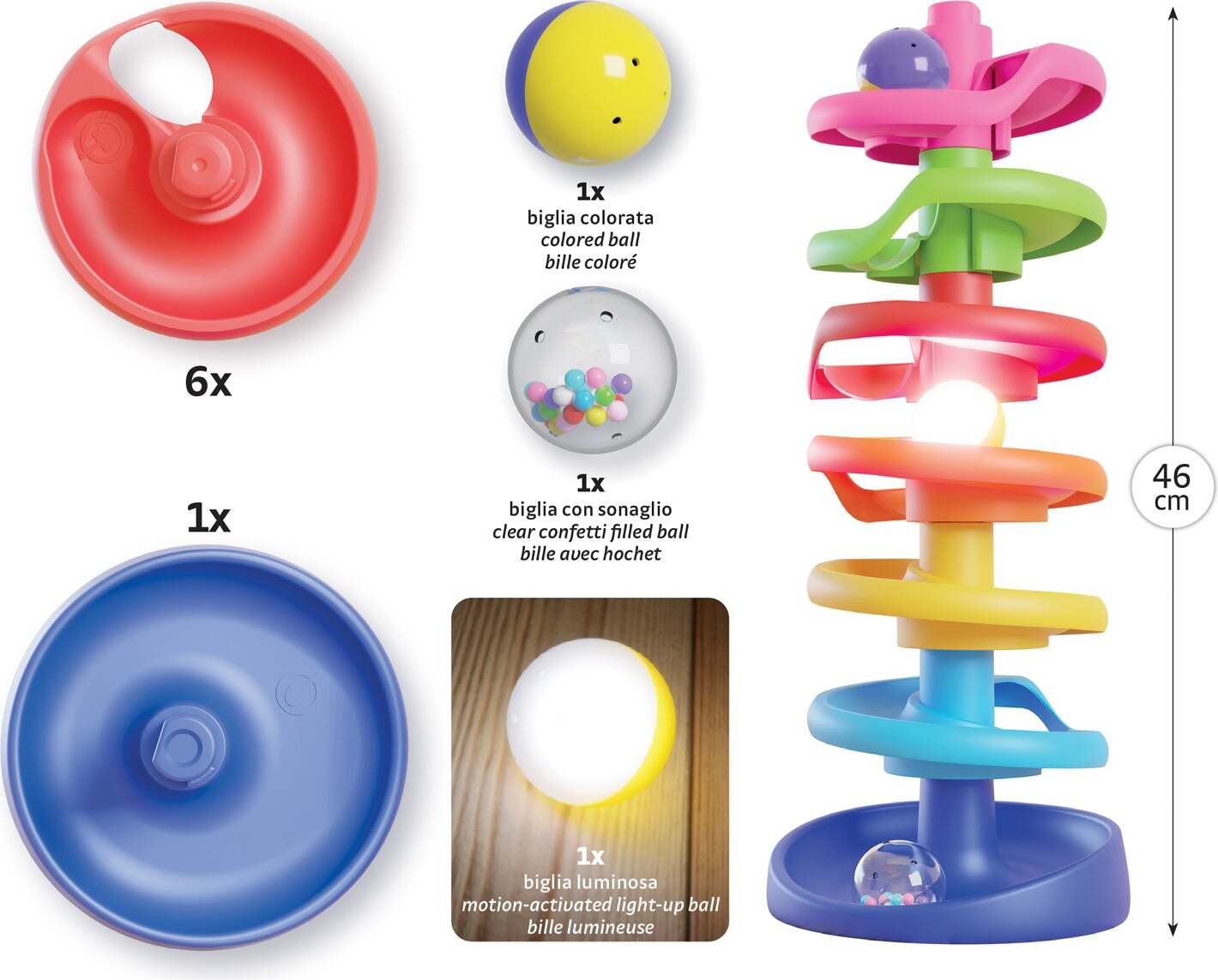 Quercetti Spiral Tower Brightball