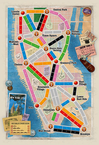 Ticket to Ride: New York Board Game
