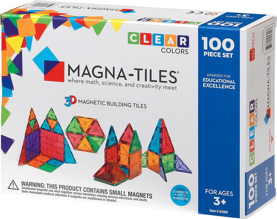 Magna-Tiles Clear Colors 100 Piece Set (PICKUP OR DELIVERY)