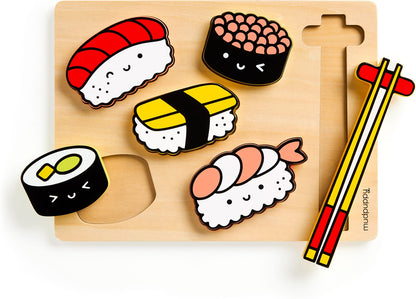 Sushi Friends Wooden Tray Puzzle Mudpuppy